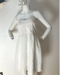 Le Chateau Plus Size XXL Flowy Summer Dress Cocktail off White Crinkle skirt NWT